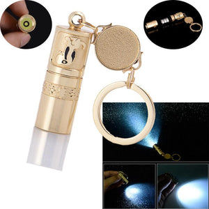 1PC Outdoor Multi Tools Super Bright Waterproof Mini Led Flashlight Lamp With Camping Key Golden Pocket Tools For Hiking #E0