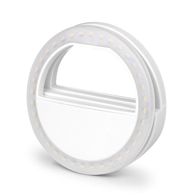 Selfie LED Light Up Flash Light Photography Luminous Ring Light 36pcs LED 3 Brightness Levels Clip on All Mobile Phone