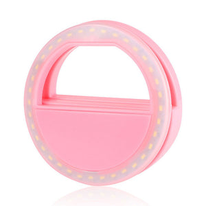 FORNORM LED Night Selfie Light Enhancing Photography Luminous Ring Light 36 bulbs USB Rechargeable For Smartphone Flash Lamp
