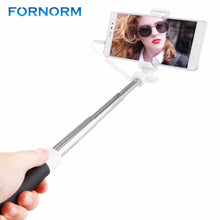 Load image into Gallery viewer, FORNORM Mini Selfie Stick With Mirror Button Wired Silicone Handle Monopod Universal For iPhone 7 6 Samsung Huawei Xiaomi Sticks