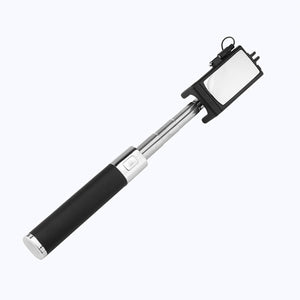 FORNORM Handheld Adjustable 270 Degree Flexible Telescoping Selfie Stick 3.5mm Wired Control with Mirror Smartphone for iPhone S