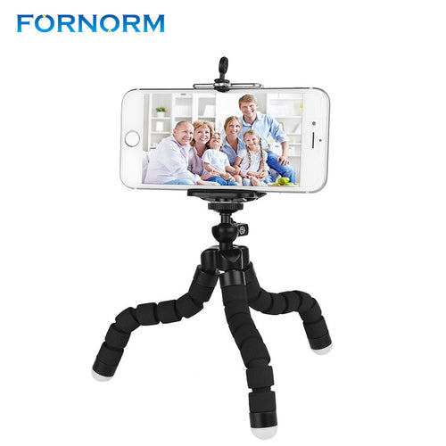 FORNORM Mini Draagbare Flexibele Tripod Houder Stand With Phone Holder Bracket Stand Tripod Kit For iPhone Cellphone DSLR Camera