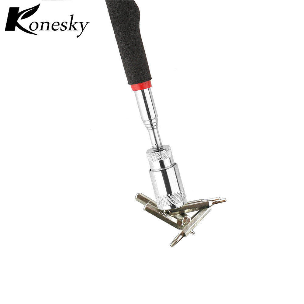 Telescopic Adjustable Magnetic Pick-Up Tools w/ LED Light Magnet Long Extendable Long Reach 81cm