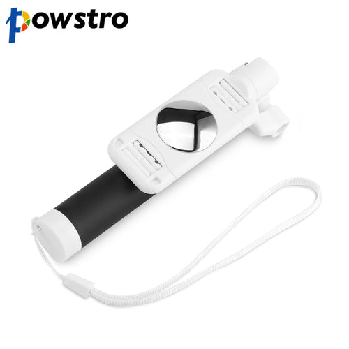 Powstro Mini Selfie Stick With Wired Button Silicone Vonvex Mirror Handle Universal For iPhone 6 5 Android Samsung Huawei Xiaomi