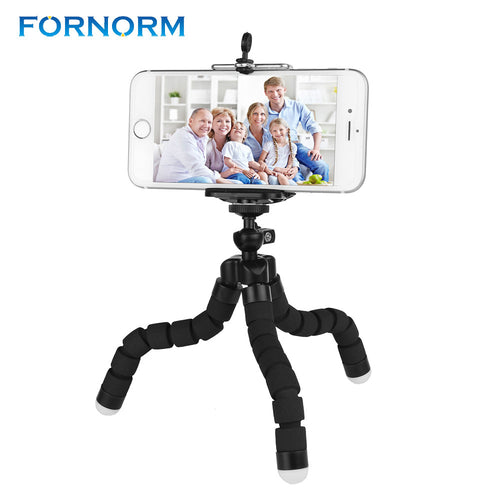 FORNORM Mini Portable Flexible Tripod with Phone Holder Bracket Stand Tripod Kit for iPhone7 Xiaomi For Samsung Mobile phone DSL