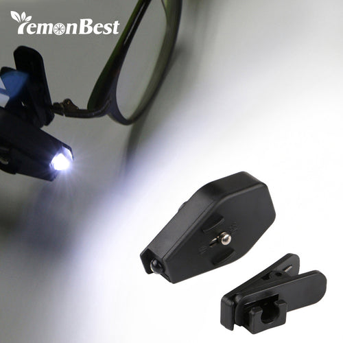 LemonBest Flexible Book Reading Lights Night Light For Eyeglass and Tools Mini LED Eyeglass Clip On Universal Portable