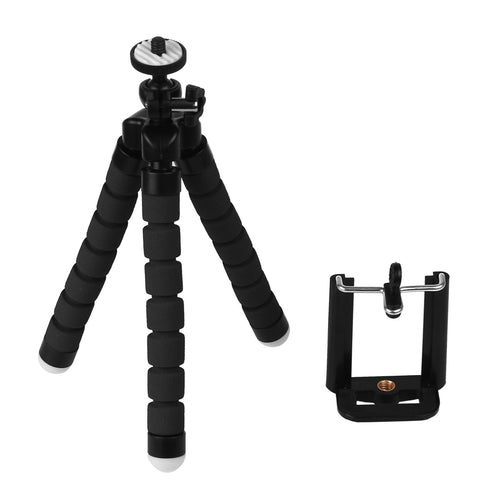 Powstro Mini Portable Flexible Tripod with Phone Holder Bracket Stand Tripod Kit for iPhone7 Xiaomi For Samsung Mobile phone DSL