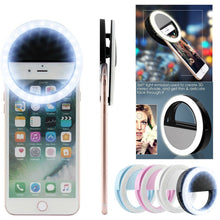 Load image into Gallery viewer, Selfie LED Light Ring Flash Fill Clip Camera For IPhone &amp; Tablet For Samsung