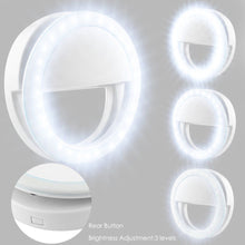 Load image into Gallery viewer, Selfie LED Light Ring Flash Fill Clip Camera For IPhone &amp; Tablet For Samsung