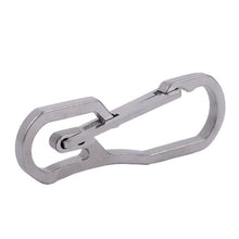 Load image into Gallery viewer, Multi-function Stainless Steel Survival Tool Hook Keychain Cutting Outdoor Tools Hanging Buckle Keyring Camping Hiking Tools