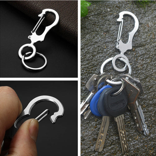 Engaging Key Buckle Multifunction Stainless Steel Key Chain Carabiner EDC Tool
