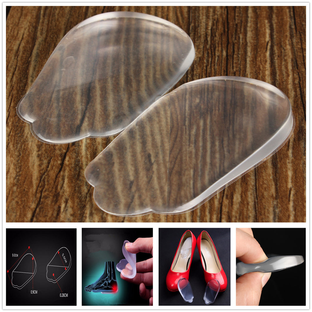 Heel Insole Orthotic Support Pain Relief Pad Cup Gel Silicone Cushion Plantar