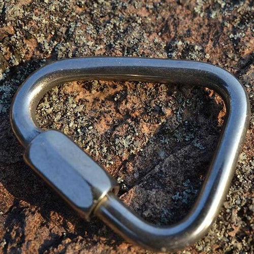 Climbing Carabiner Triangle Key Chains Clip Hook 12KN Outdoor