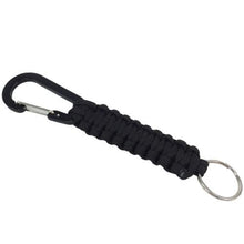Load image into Gallery viewer, 550 Paracord Lanyard Keyring Outdoor Tactical Survival Tool Keychain Carabiner Clasp Hook Kits