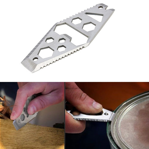 Stainless Steel Multifunction Outdoor EDC Survival Wrench Pocket Tool Bottle Opener Wrench