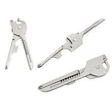 Load image into Gallery viewer, New Smart Tech Key 6 in 1 Xt Tool Stainless Steel Keychain Ring Utilikey