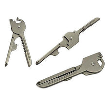 Load image into Gallery viewer, New Smart Tech Key 6 in 1 Xt Tool Stainless Steel Keychain Ring Utilikey