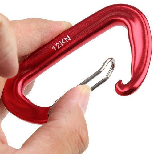 Aluminium Spring Clip Carabiner Hook For Climbing Quickdraw Equipment