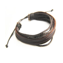 Load image into Gallery viewer, Multiple Wax Rope Plus Leather Multi layer Hand woven Casual Men&#39;s Leather Bracelet