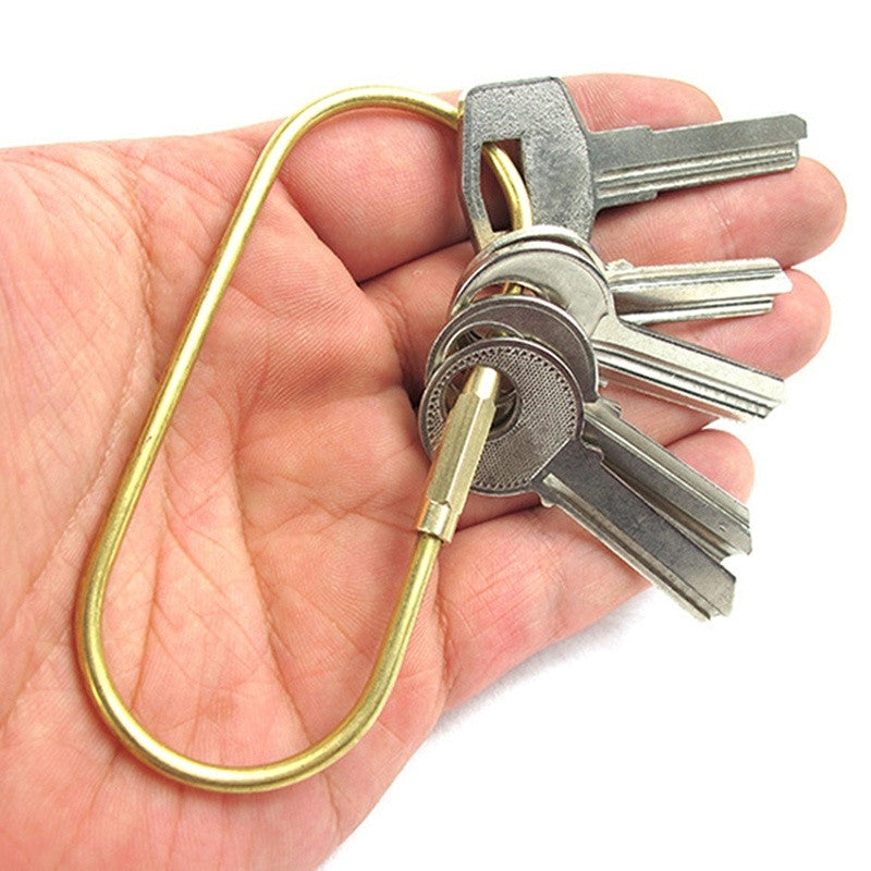 New Creative Hand Made Outdoor Track Shape Brass Key Chain Car Key Rings