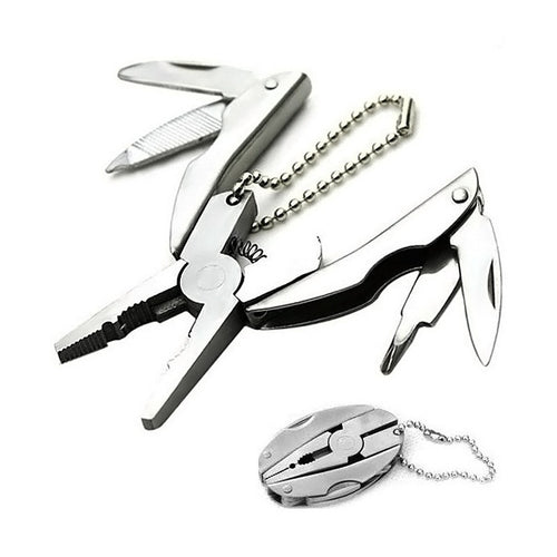 Pocket Multi Function Tools Set Mini Foldaway Keychain Pliers Knife Screwdriver