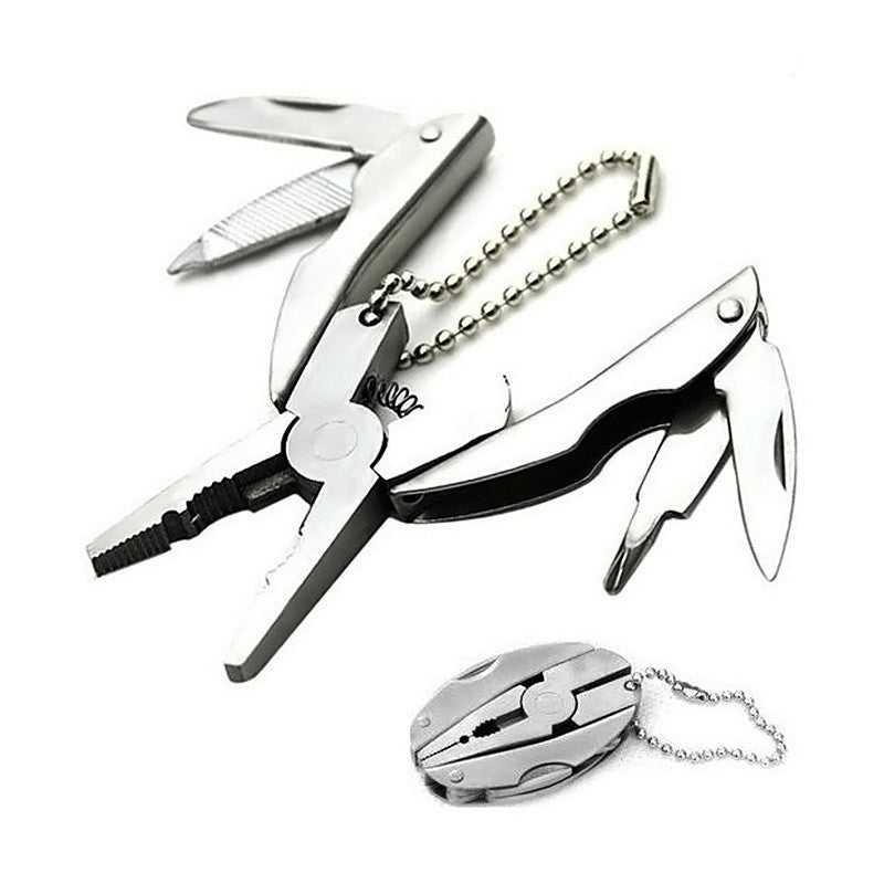 Pocket Multi Function Tools Set Mini Foldaway Keychain Pliers Knife Screwdriver
