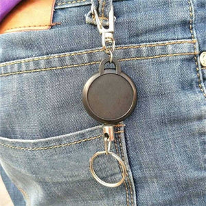 Creative Telescopic Keychain Stainless Steel Wire Rope Keychain Anti lost Anti theft Rebound Telescopic Wire Rope