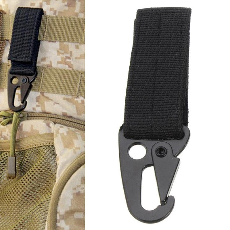 Military Nylon Key Hook Webbing Molle Buckle Hanging Belt Carabiner Clip(Size:11* 2.5cm)