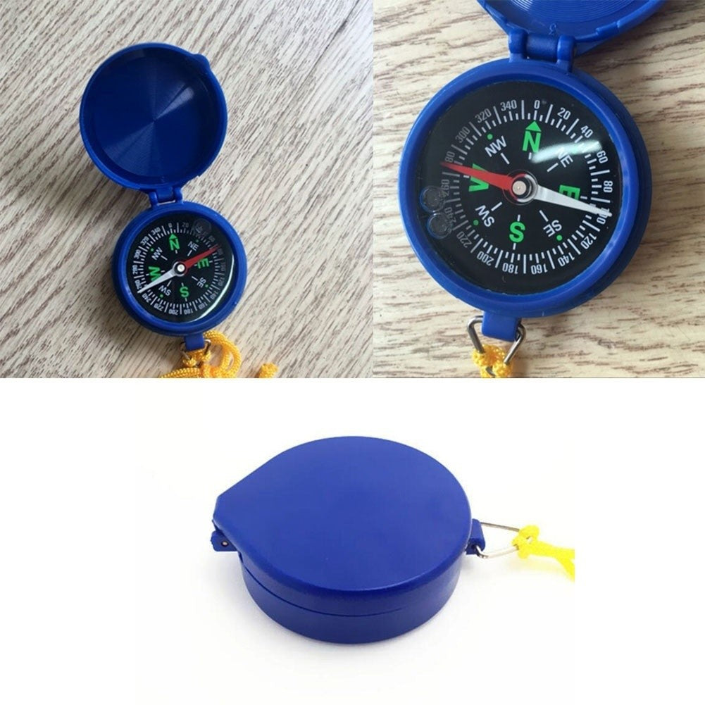 Plastic Compass Key Chain for Camping Hiking