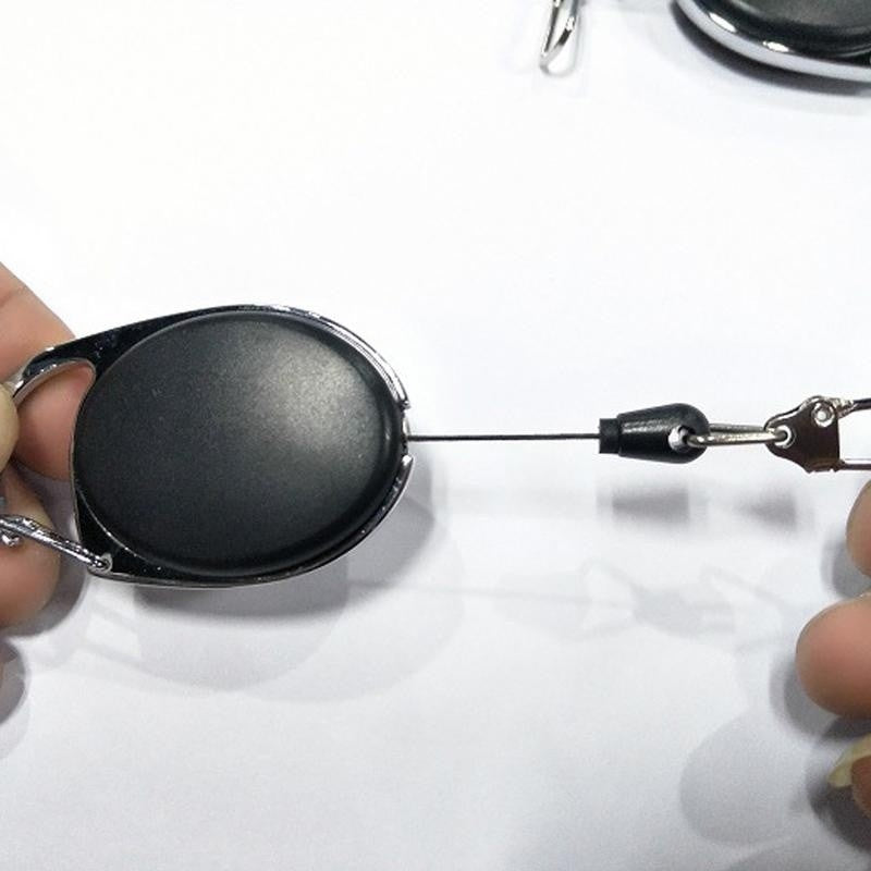 Men Telescopic  Adjustable Buckle Keyring Anti lost Ati theft Wire Rope Buckle Outdoor EDC Tool