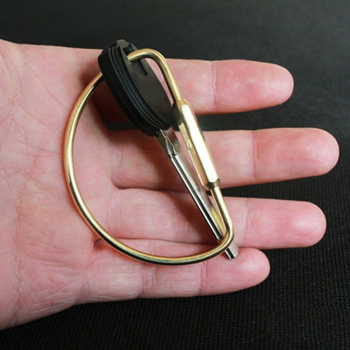 Multifunction EDC Tool Simple Brass Keychain Rings Outdoor Travel Kit Pop