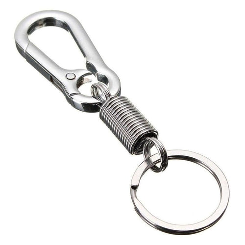 New Stainless Steel Gourd Buckle Carabiner Retractable Keychain Waist Belt Clip