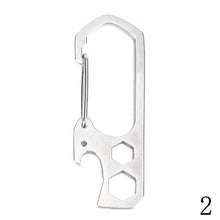 Load image into Gallery viewer, Outdoor Camping Equipment Stainless Steel Carabiner Metal Multifunctional Key Chain Opener Hexagon Wrench