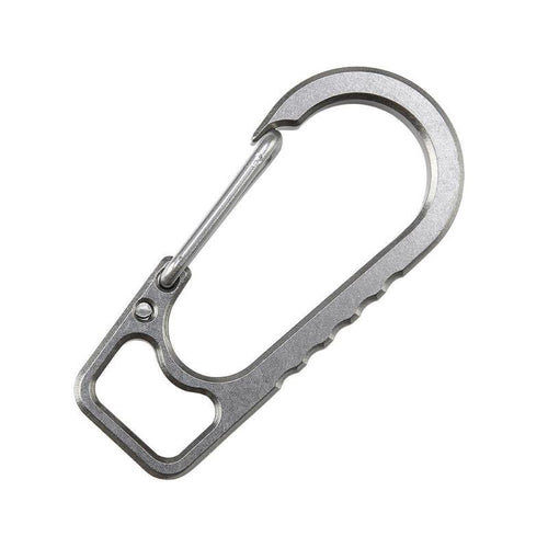 Outdoor Equipment Titanium Alloy Spring Hanging Buckle Anti lost Keychain EDC Camping Hiking Tool