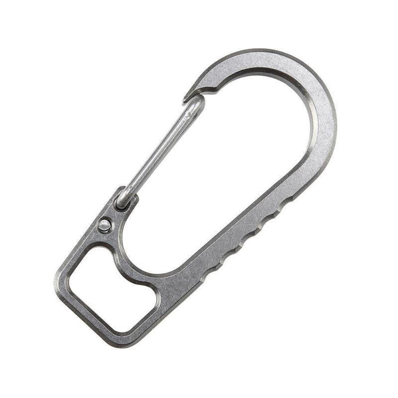 Outdoor Equipment Titanium Alloy Spring Hanging Buckle Anti lost Keychain EDC Camping Hiking Tool
