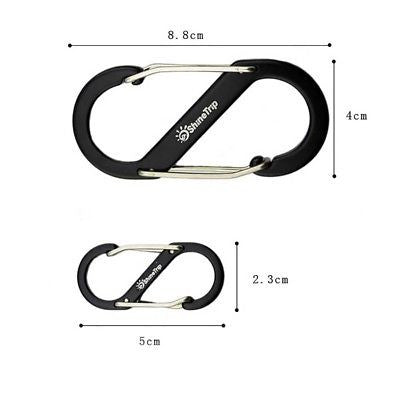 1PCS S Type Buckle S Biner Double Gated Carabiner Key Ring Clip Hook Outdoor