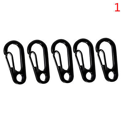 5pcs Stainless Steel Ring Camping Karabiner Snap Clip Carabiner Buckle