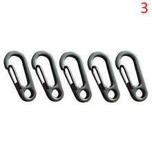 Load image into Gallery viewer, 5pcs Stainless Steel Ring Camping Karabiner Snap Clip Carabiner Buckle