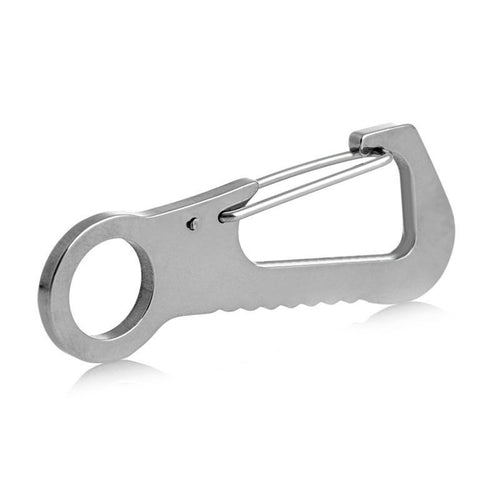 Stainless EDC Multifunction Tool Belt Key Chain Clip Bottle Opener Carabiner
