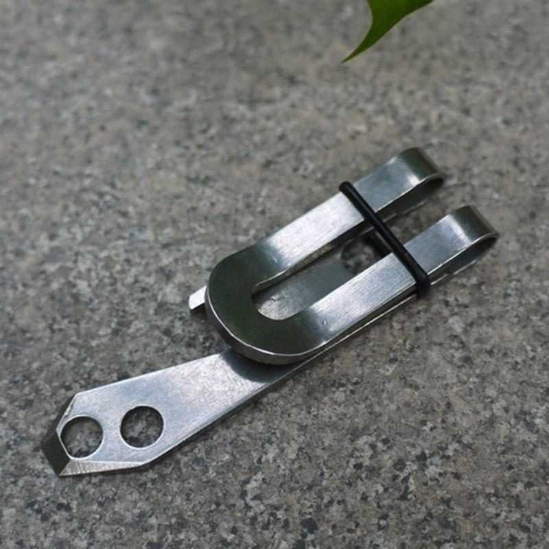 5 in 1 Stainless Steel EDC Multifunction Tool Key Chain Clip Bottle Opener