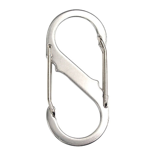 S Shape Type Buckle S Biner Double Gated Carabiner Key Ring Clip Hook Outdoor
