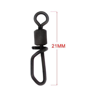 20PCS Carp Fishing Accessories Swivel with Quick Change Snap Clips Fishing Connector Rolling Swivel