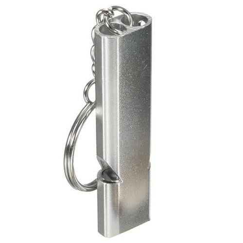 Outdoor Survival Alloy Emergency EDC Keychain Pendant Whistle First Aid Tool