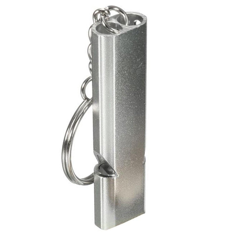 Outdoor Survival Alloy Emergency EDC Keychain Pendant Whistle First Aid Tool