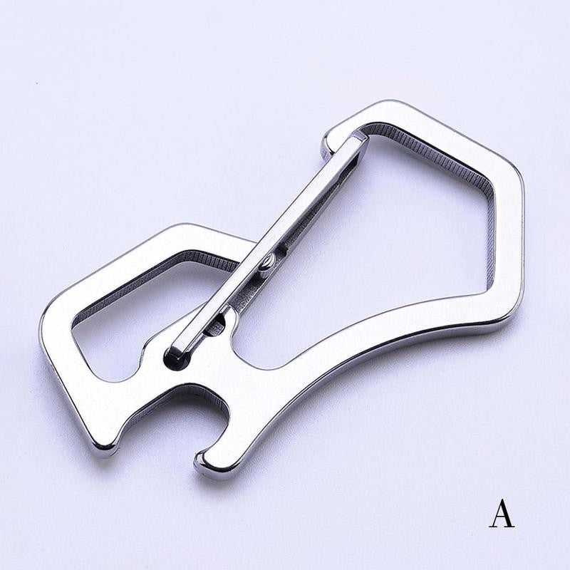 Multifunctional Full Stainless Steel Anti lost Key Chain Carabiner EDC Tool