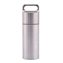 Load image into Gallery viewer, Waterproof Pill Holders Match EDC Case Box Container Bottle Stainless Steel