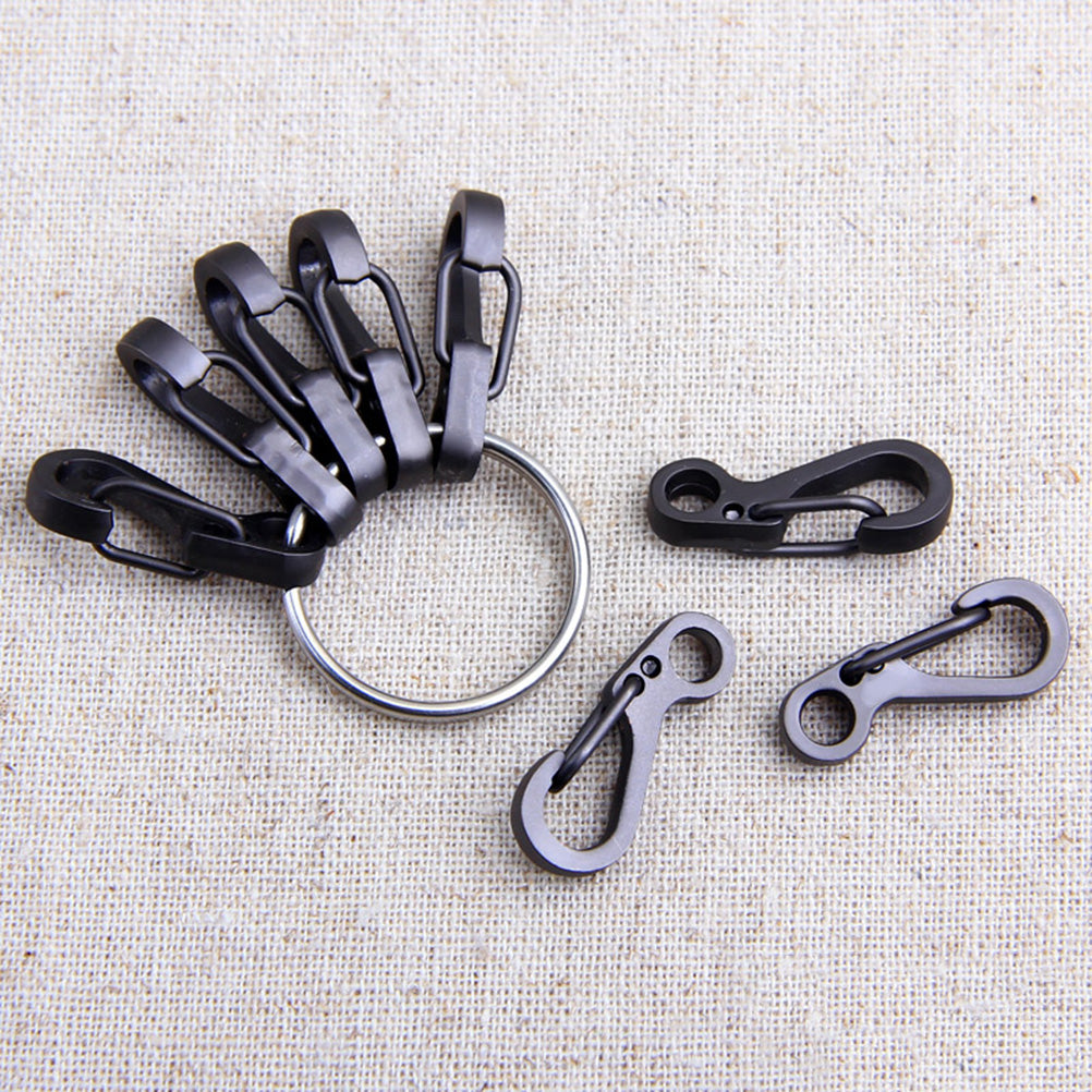 Portable Survival Outdoor Tools Mini Spring Hang Buckle Quickdraw Key Chain Aluminium Alloy Keyring