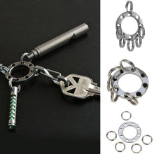 Load image into Gallery viewer, Rings Metal EDC Tool Keychain Mini Outdoor Removable Key