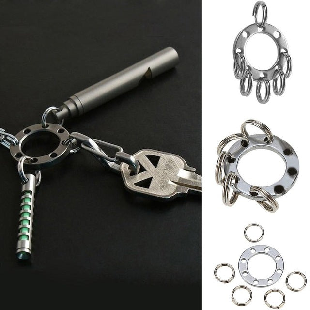 Rings Metal EDC Tool Keychain Mini Outdoor Removable Key